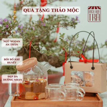 Set trà thảo mộc làm quà tặng Bách Hoá Trà 1990's trà hoa thảo mộc đẹp da giảm cân thanh nhiệt giải độc chống lão hoá