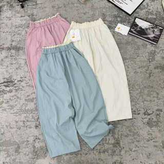 Quần Baggy Thụng Phối Cạp Chất Liệu KaKi Gió Siêu Thoáng Mát, Dễ Dàng Phối Đồ ELEGANTE