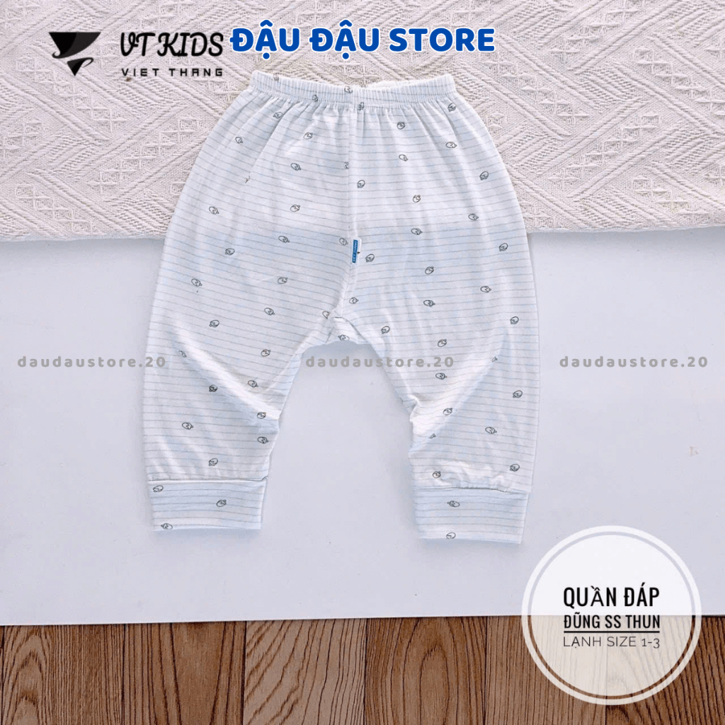 Set 5/10 Quần Dài Màu VT Sơ Sinh Thun Lạnh Đáp Đũng Bỏ Bỉm Cho Bé Gái Bé Trai 3-9kg Mềm Mịn [QLD114] Đậu Đậu Store