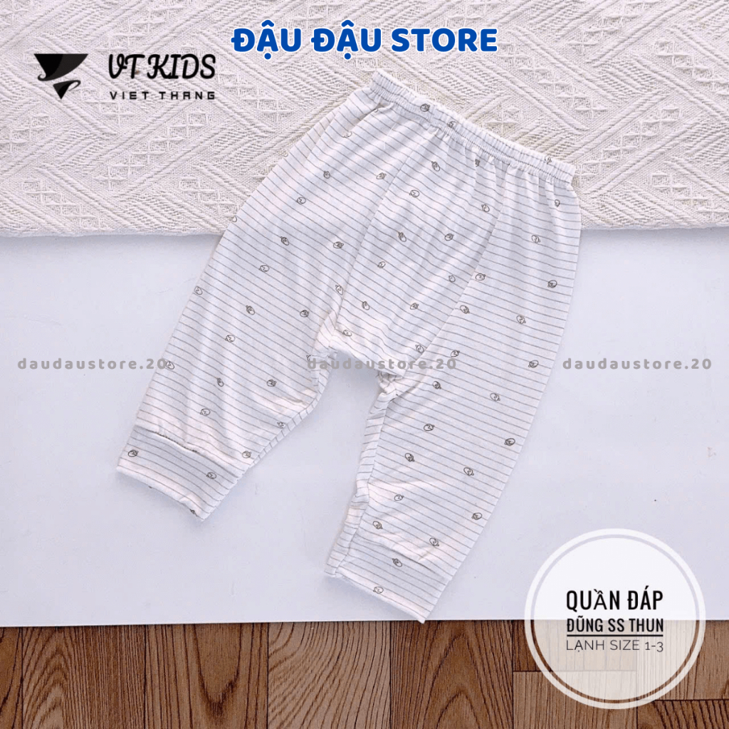 Set 5/10 Quần Dài Màu VT Sơ Sinh Thun Lạnh Đáp Đũng Bỏ Bỉm Cho Bé Gái Bé Trai 3-9kg Mềm Mịn [QLD114] Đậu Đậu Store