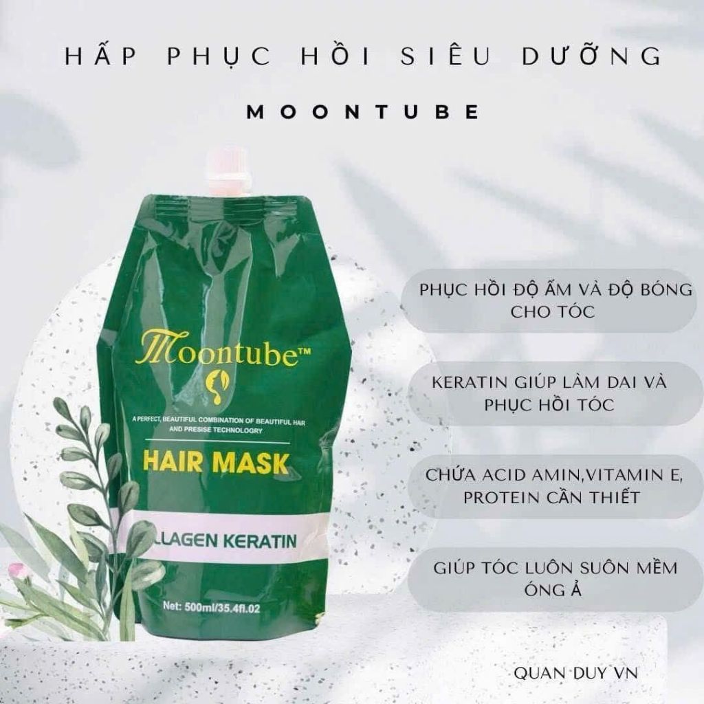 Hấp túi phục hồi mềm mượt chuyên sâu Moontube 500ml