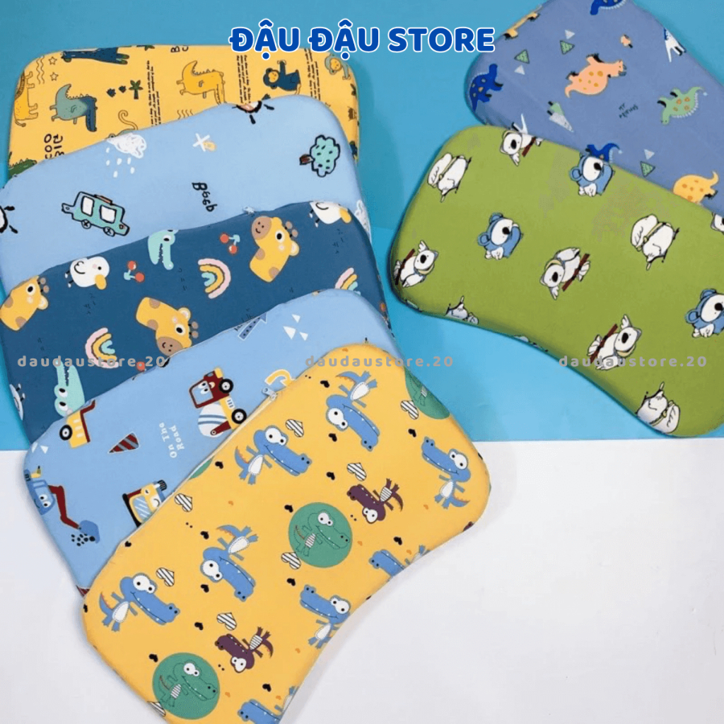 Gối Cao Su Non Chống Méo Đầu Cho Bé Sơ Sinh Mềm Mại - Đậu Đậu Store