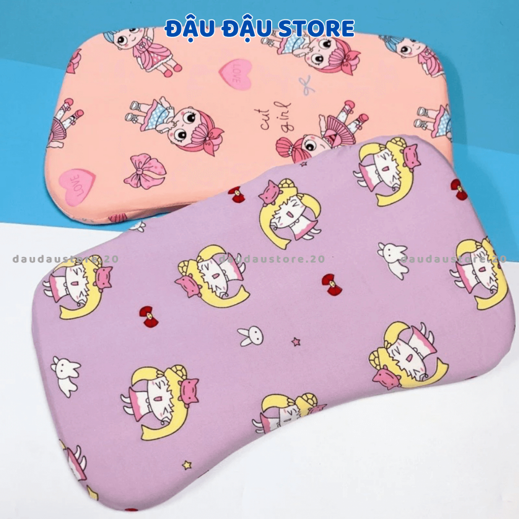 Gối Cao Su Non Chống Méo Đầu Cho Bé Sơ Sinh Mềm Mại - Đậu Đậu Store