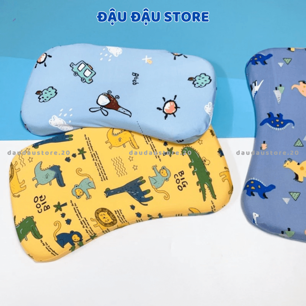 Gối Cao Su Non Chống Méo Đầu Cho Bé Sơ Sinh Mềm Mại - Đậu Đậu Store
