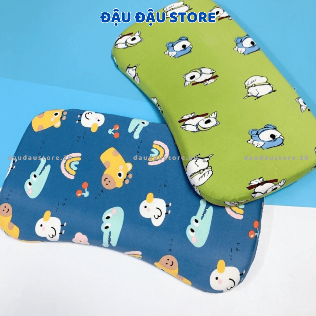 Gối Cao Su Non Chống Méo Đầu Cho Bé Sơ Sinh Mềm Mại - Đậu Đậu Store