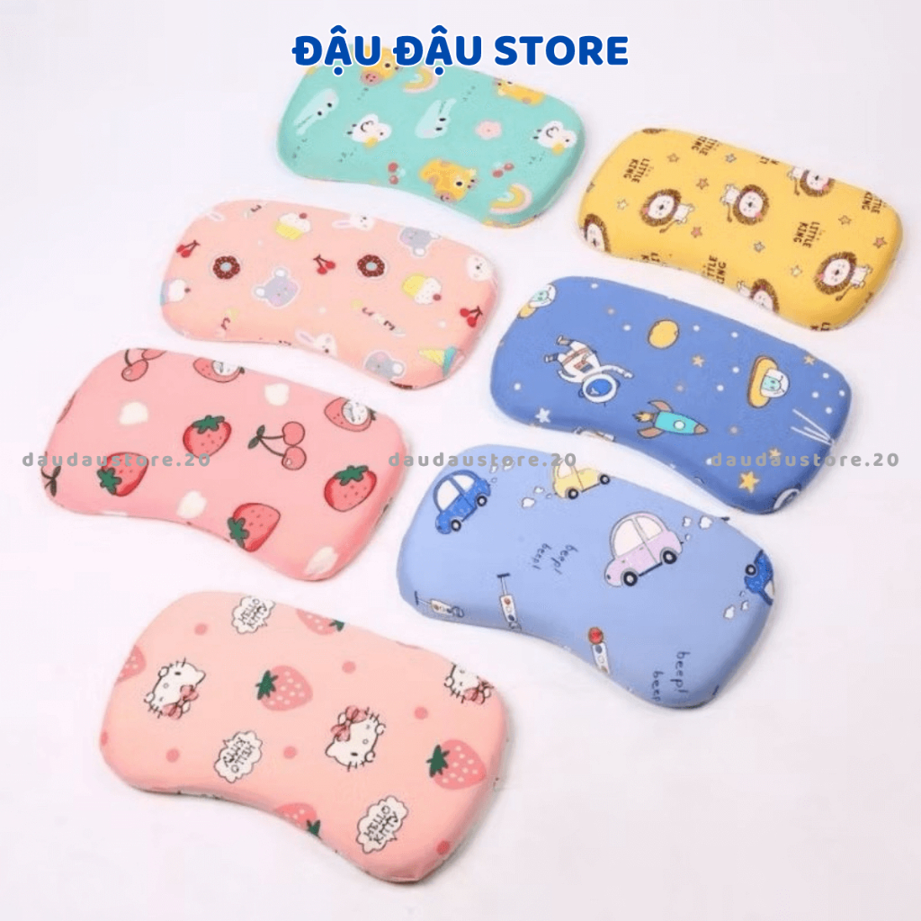 Gối Cao Su Non Chống Méo Đầu Cho Bé Sơ Sinh Mềm Mại - Đậu Đậu Store