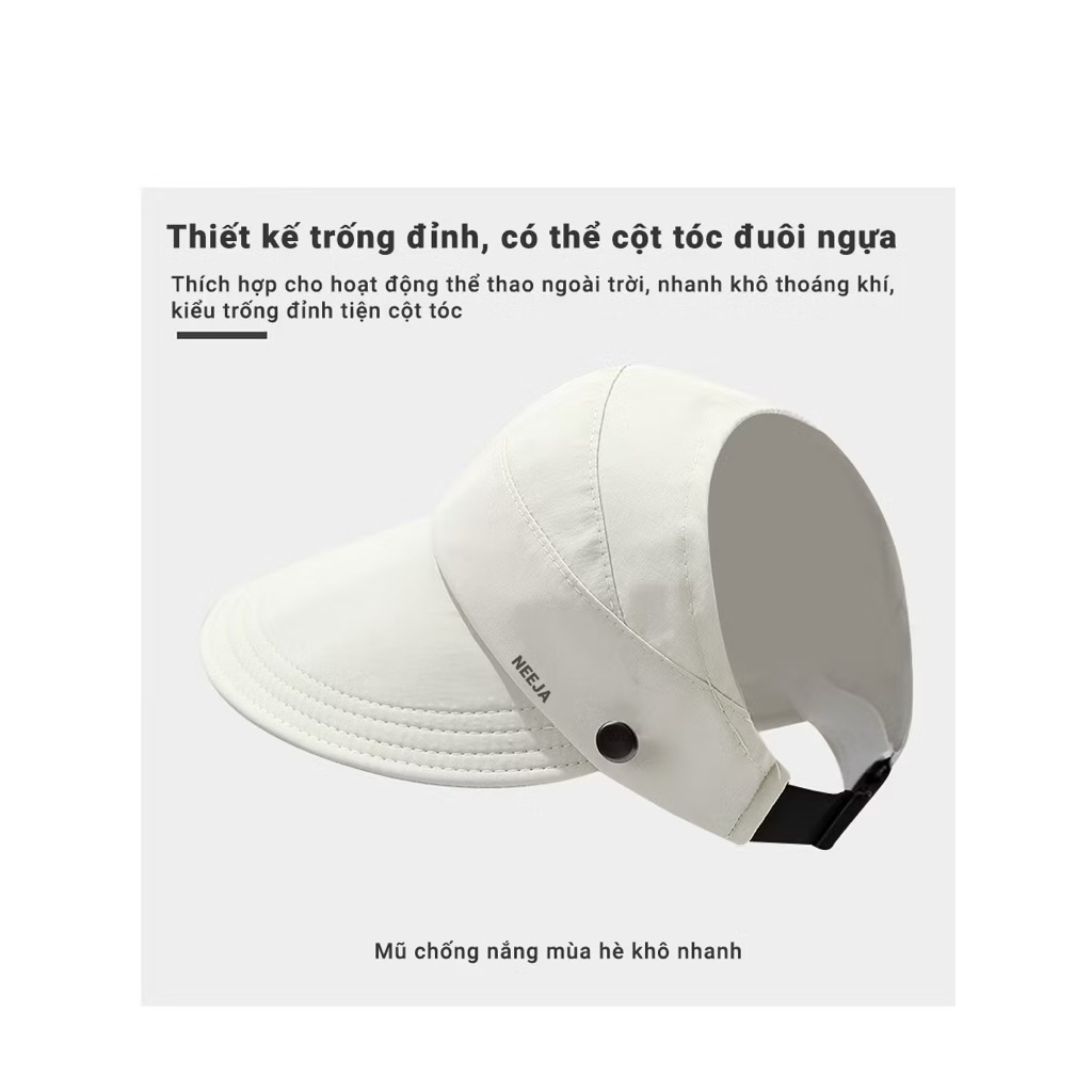 Mũ nữ vành cụp hở chóp cotton mềm mại , phụ kiện thời trang nữ