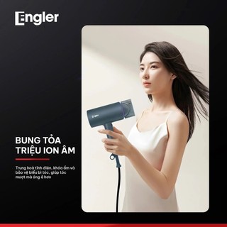 Máy sấy tóc Engler EL1204 Crown 2200W,2 tốc độ gió, 3 chế độ nhiệt, làm khô nhanh, không gây khô tóc