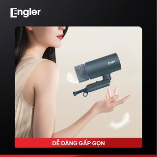 Máy sấy tóc Engler EL1204 Crown 2200W,2 tốc độ gió, 3 chế độ nhiệt, làm khô nhanh, không gây khô tóc