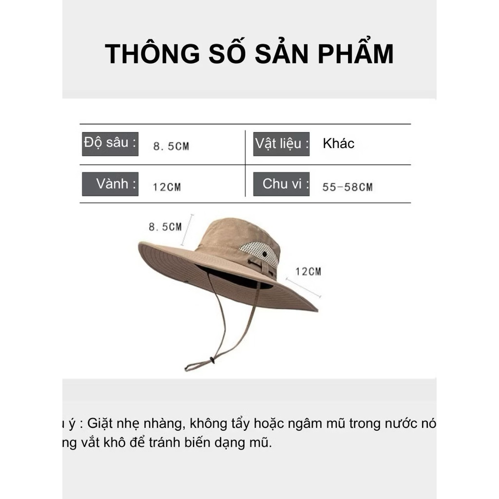 Mũ camping cao bồi nữ vành rộng chống nắng tinh tế , phụ kiện thời trang nữ