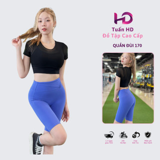 Quần 170 legging Nữ Lửng TUẤN HD Vải Thun Poly Cao Cấp Quần Đùi Dáng Ôm Tập Gym Yoga Thể Thao