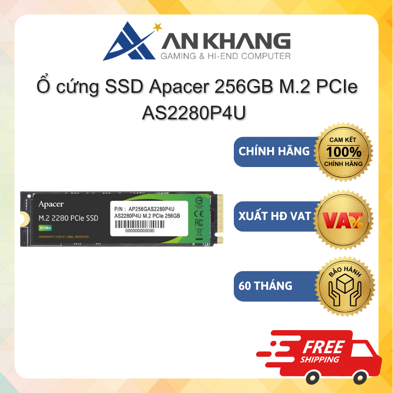 Ổ cứng SSD Apacer 256GB M.2 PCIe (AS2280P4U) OCSMAP005 Chính hãng Bảo ...