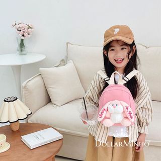 ( Thêu Tên ) Balo Mini Tai Thỏ Cho Bé 0 đến 5 Tuổi Nhỏ Gọn, Dễ Thương Mang Đi Chơi, Đi Du Lịch