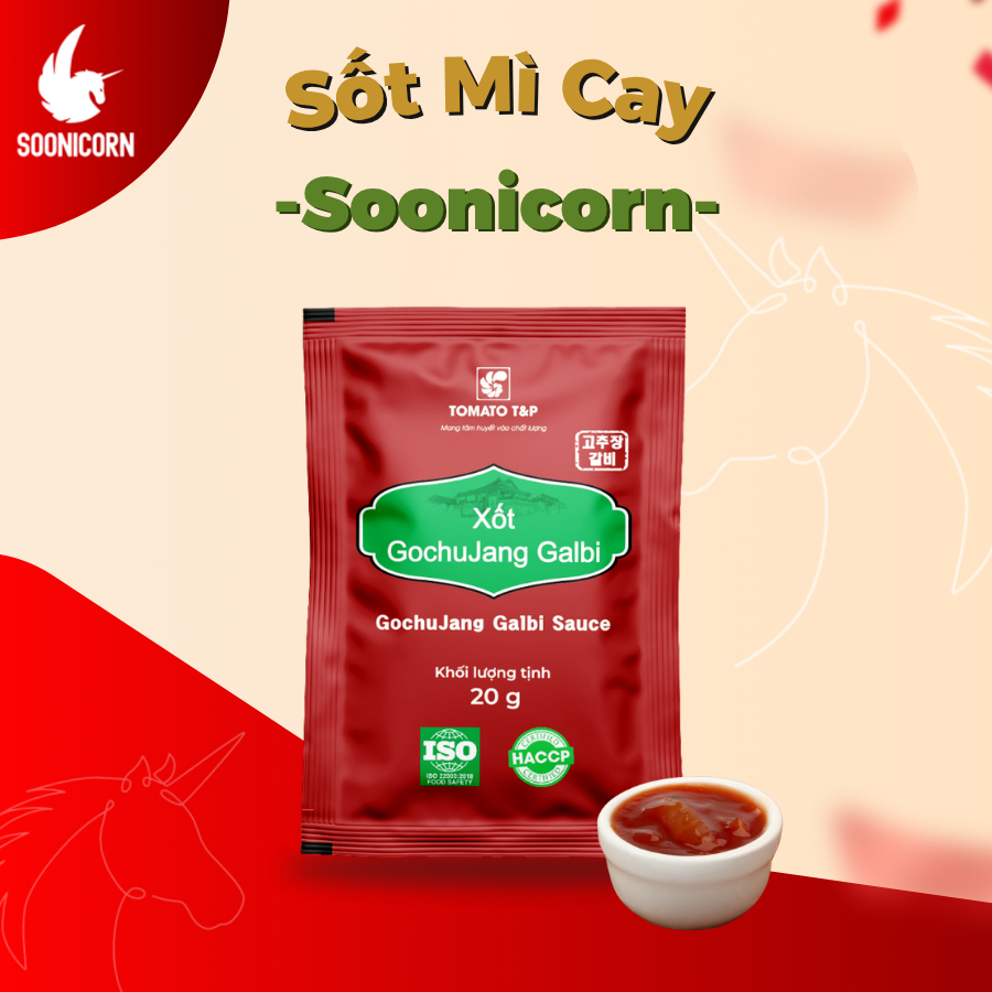 Sốt Mì Cay Hàn Quốc Gói 20g – Gia Vị Nấu Mì Cay Cấp Độ Chuẩn Vị Quán – Sốt Ăn Liền – Soonicorn
