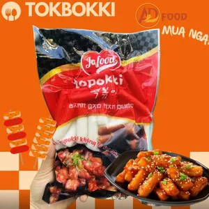 500g Bánh gạo Tokbokki Hàn Quốc loại ngon-nguyên liệu nấu bánh gạo tokbokki chiên, sốt cay, lẩu