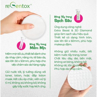 [COMBO 5] Túi Bông Tẩy Trang MỀM MỊN reGentox 120 miếng/túi + TẶNG 3 PHẦN QUÀ HẤP DẪN