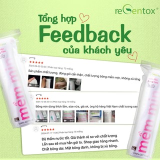 [COMBO 5] Túi Bông Tẩy Trang MỀM MỊN reGentox 120 miếng/túi + TẶNG 3 PHẦN QUÀ HẤP DẪN