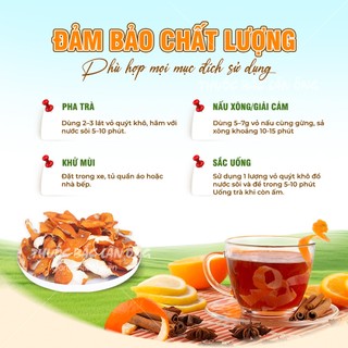 Trần bì khô nguyên vỏ 100g, vỏ quýt, thơm, sạch, vỏ mỏng, hỗ trợ giảm ho, bổ phế, tiêu đờm - Lãn Ông