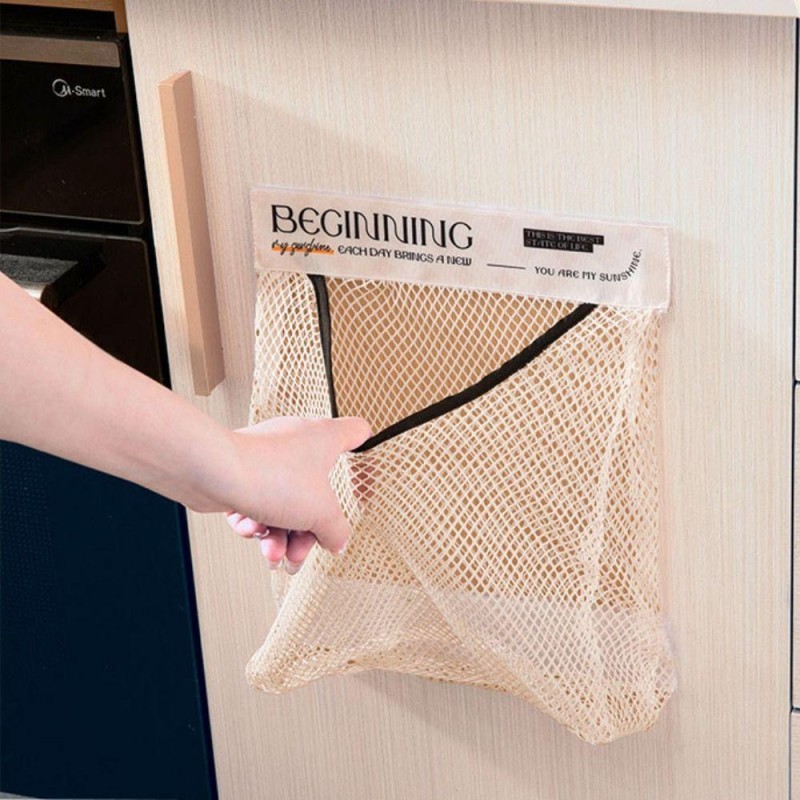 Túi Lưới Đựng Rau Củ Qủa - Túi Đựng Đồ Đa Năng, Tất Vớ, Đồ Lót Dán Tường, Cạnh Tủ