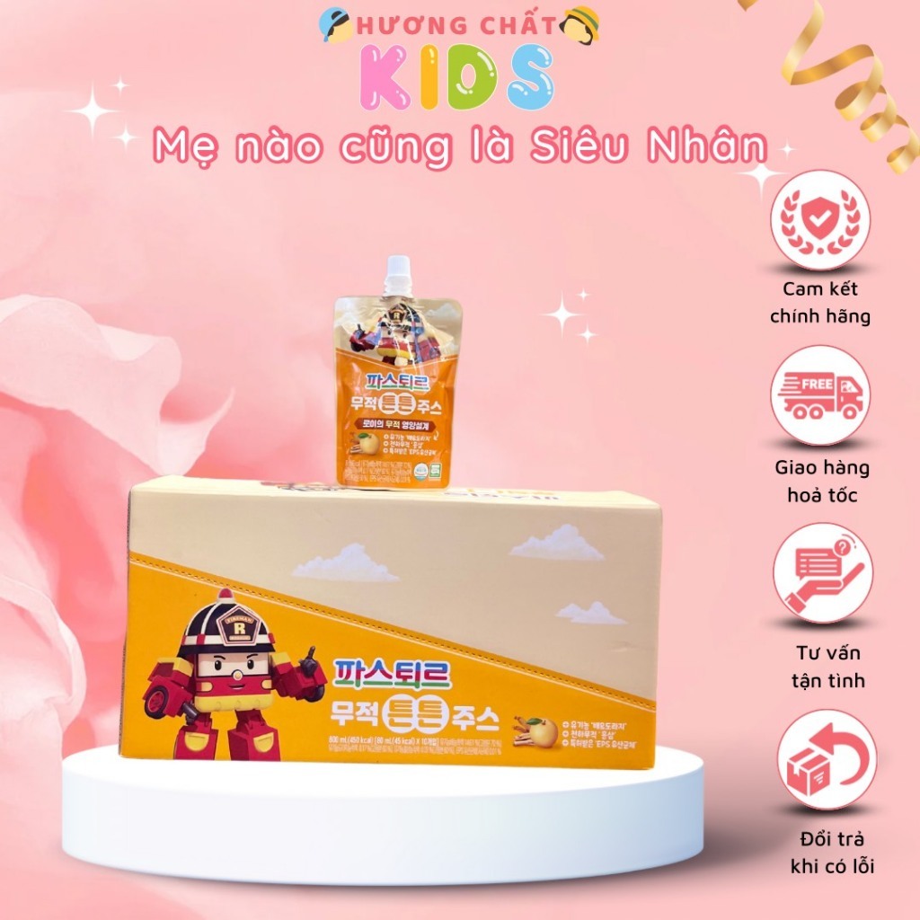 Nước ép Lê và Rễ cát cánh hữu cơ Organic LOTTE Giúp Trẻ Ăn Ngon Miệng, Tăng Cường Hệ Miễn Dịch