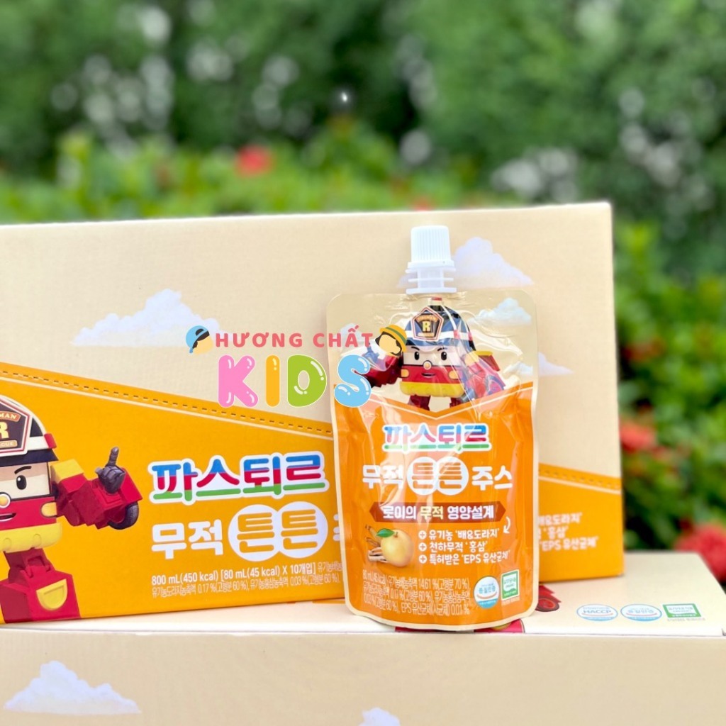 Nước ép Lê và Rễ cát cánh hữu cơ Organic LOTTE Giúp Trẻ Ăn Ngon Miệng, Tăng Cường Hệ Miễn Dịch