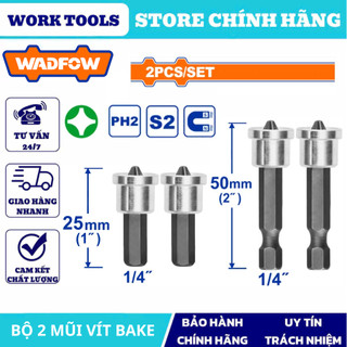 ĐỒ NGHỀ WADFOW BỘ 2 MŨI VÍT BAKE NỐI DÀI PH2x50MM WSV5602 / PH2x25MM WSV5601