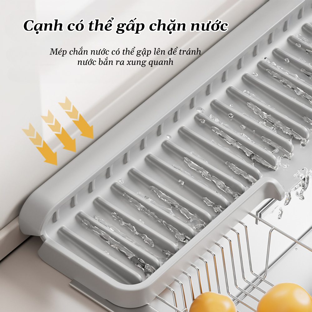 Tấm Thoát Nước Gác Bồn Rửa Silicone Gập Mép – Nhanh Khô,Gác Miệng Chậu, Dẫn Nước Về Bồn