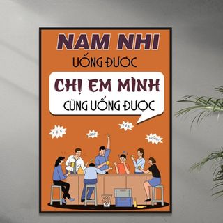 Tranh quán BIA, Tranh trang trí quán nhậu BH48 -  Tranh nhà hàng, tranh treo tường có khung Sắc Nét, Cao Cấp