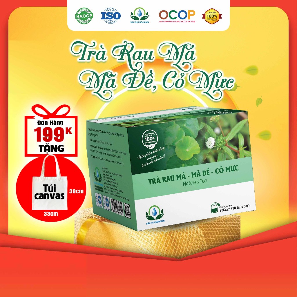 Trà Rau Má Mã Đề Cỏ Mực Hộp 30 Túi Lọc Siêu Thị Thiên Nhiên | Shopee ...