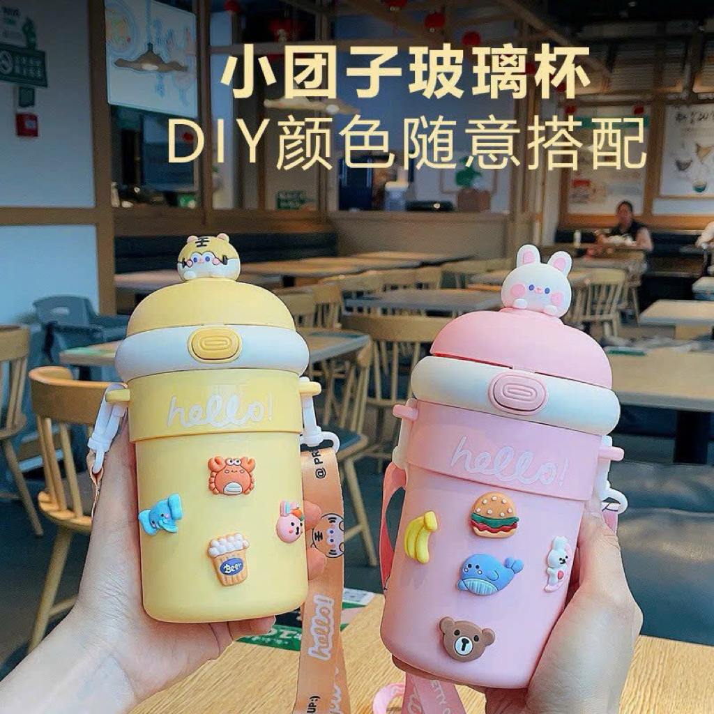 🌈🌈Bình nước kèm dây đeo 500ml