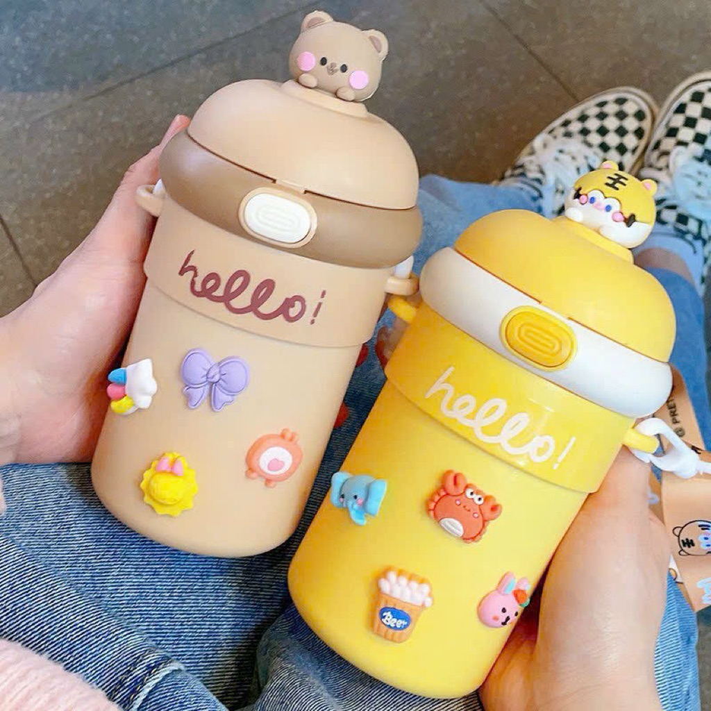 🌈🌈Bình nước kèm dây đeo 500ml