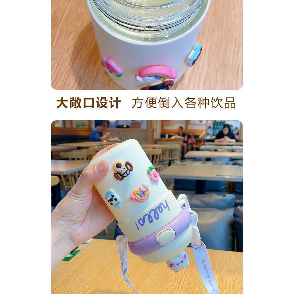 🌈🌈Bình nước kèm dây đeo 500ml
