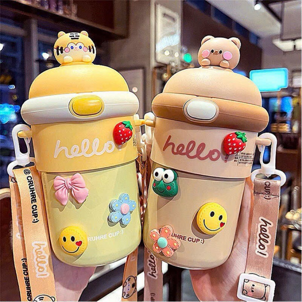 🌈🌈Bình nước kèm dây đeo 500ml