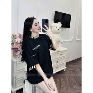 Áo Thun Nam Nữ Logo Bê Rờ Cổ Phối Sọc Bo Tay Siêu Đẹp Chất Vải Cotton Mát Mịn Girl Phố Boy Phố