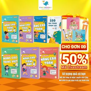 Sách - Tham khảo lớp 4 - Combo 250 Bài Toán Chọn Lọc Và Bài Tập Bổ Trợ Nâng Cao Toán - Tiếng Việt - Tiếng Anh Lớp 4