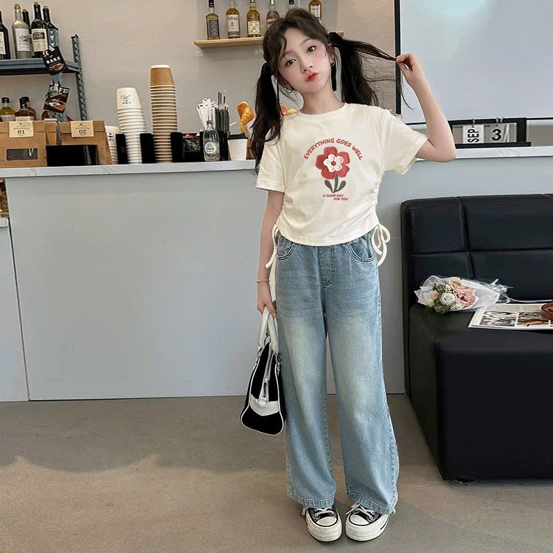 Áo dây rút in hoa giá cho bé gái size đại BEESHOP H25065