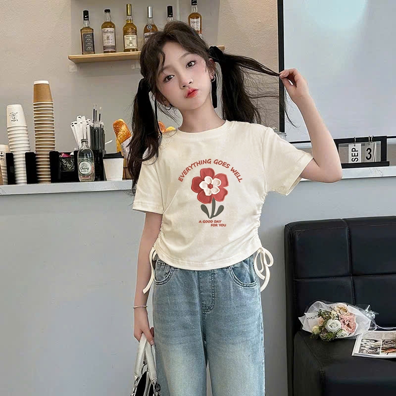 Áo dây rút in hoa giá cho bé gái size đại BEESHOP H25065