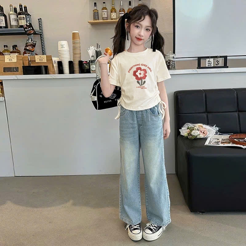 Áo dây rút in hoa giá cho bé gái size đại BEESHOP H25065