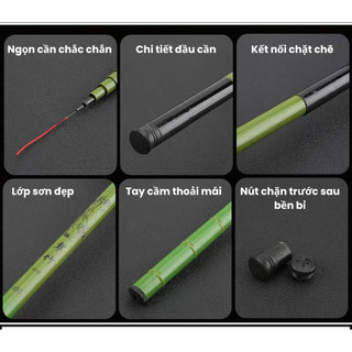 [KM] Combo Cần Câu Tay Trúc Xanh 3H Câu Sông Hồ,Suối.. BCC07 [SF3]