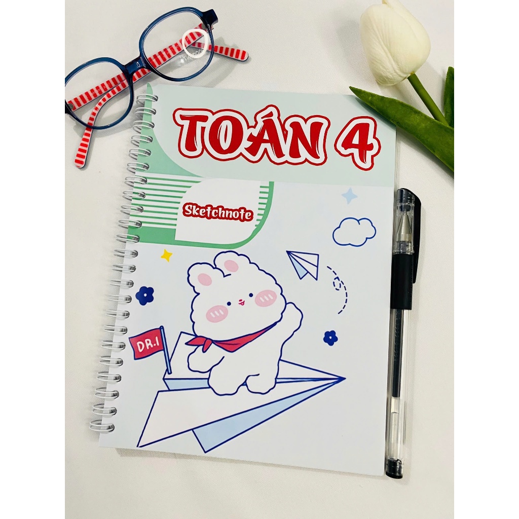Sketchnote Sổ tay học giỏi Toán 4, sổ tay tổng hợp đầy đủ kiến thức môn Toán 4