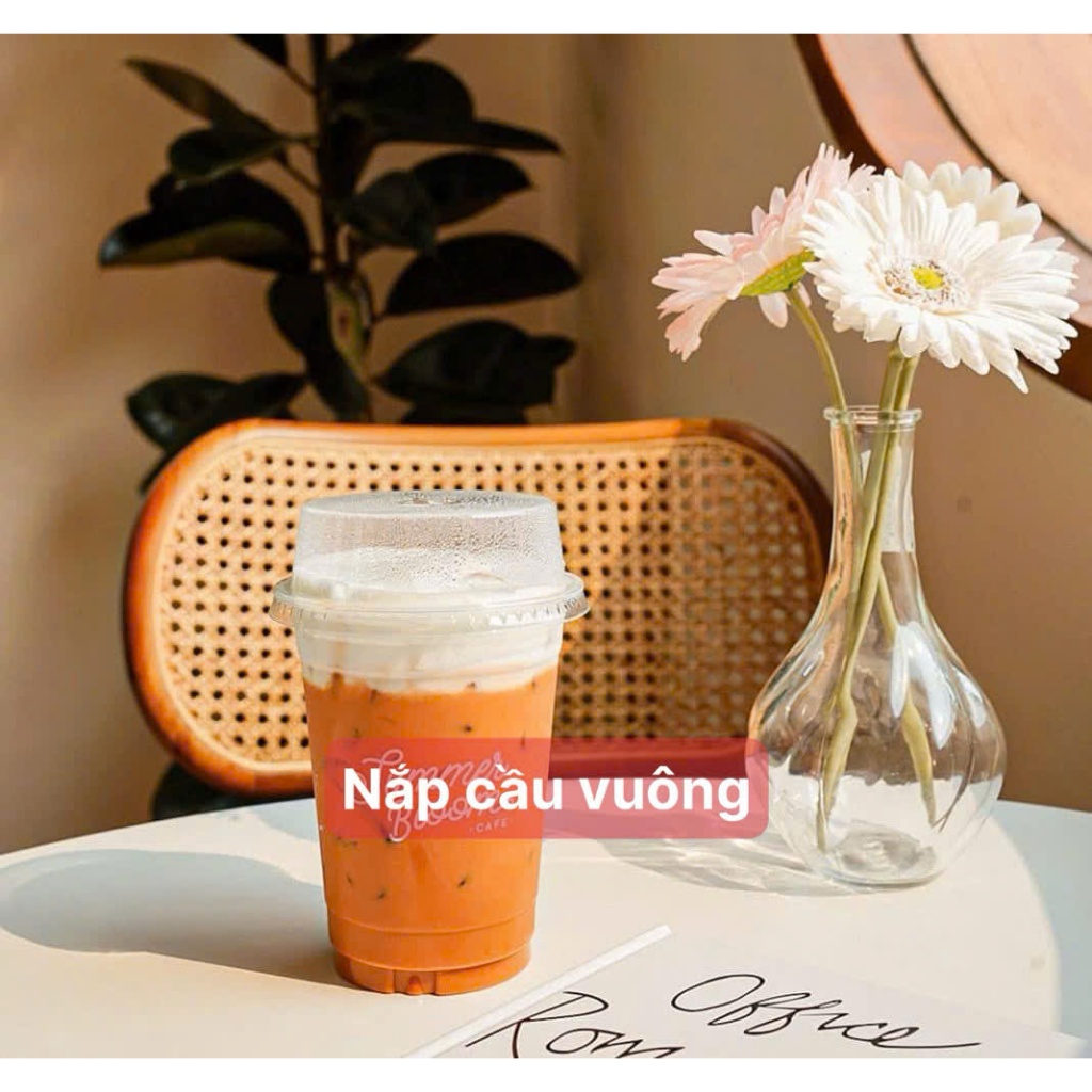 Lốc 50 cốc nhựa ly trà sữa 360ml 500ml 700ml dùng 1 lần trong suốt chịu nhiệt nóng lạnh đựng trà sữa,...