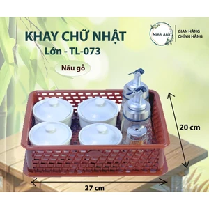 KHAY RỔ CHỮ NHẬT -TRUNG TL-073 khay gia vị 072 rổ đựng gia vị