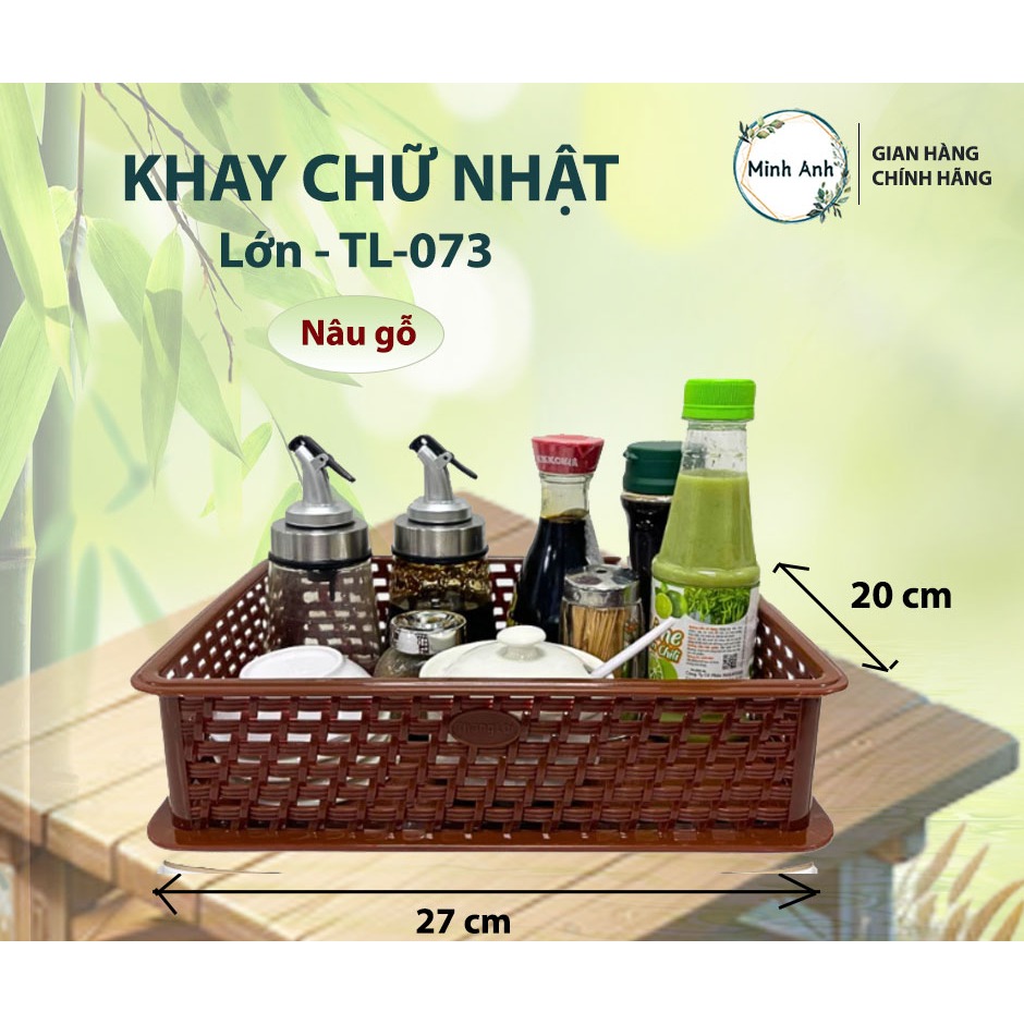 [ XUẤT VAT ]  [ Hỏa tốc ] KHAY RỔ CHỮ NHẬT – NHỎ TL-072 khay 072 đựng gia vị
