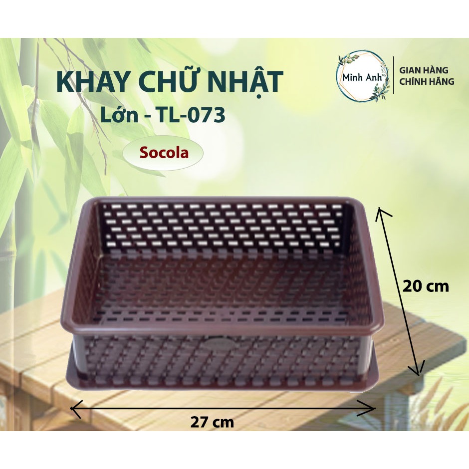 [ XUẤT VAT ]  [ Hỏa tốc ] KHAY RỔ CHỮ NHẬT – NHỎ TL-072 khay 072 đựng gia vị