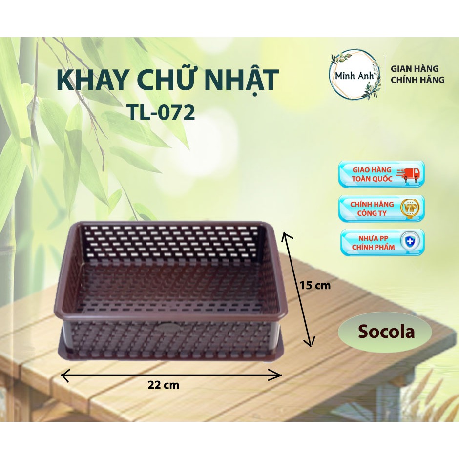 [ XUẤT VAT ]  [ Hỏa tốc ] KHAY RỔ CHỮ NHẬT – NHỎ TL-072 khay 072 đựng gia vị