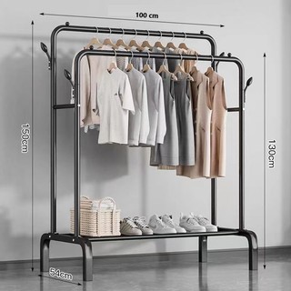 Giá treo quần áo, Kệ để giày dép trong nhà móc treo đồ Cao cấp thép Siêu rẻ Có bánh xe Tiện Lợi  (KCU01)