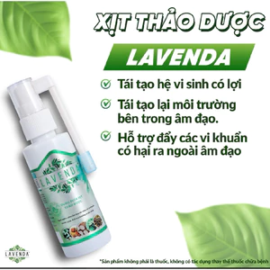 Dung dịch xịt thảo được LAVENDA hỗ trợ giảm khí hư huyết trắng nấm 60ml