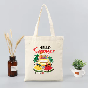 Túi tote hello summer dưa mát lạnh túi vải bố canvas teambuidling đi học,đi chơi du lịch thời trang 35x40cm tota0109