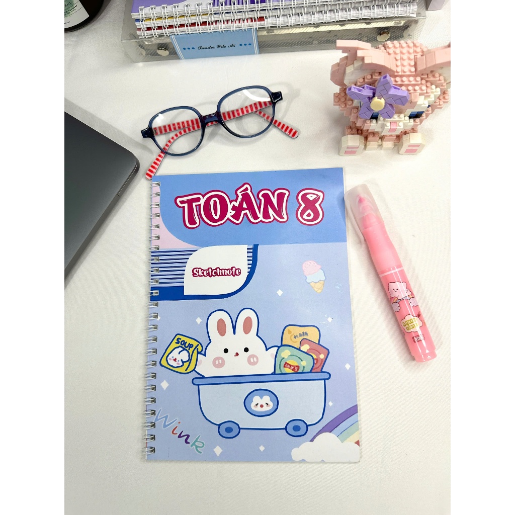 Sketchnote Sổ tay học giỏi Toán 8, sổ tay tổng hợp đầy đủ kiến thức môn Toán 8