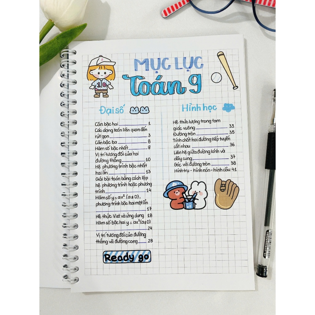 Sketchnote Sổ tay học giỏi Toán 9, sổ tay tổng hợp đầy đủ kiến thức môn Toán 9